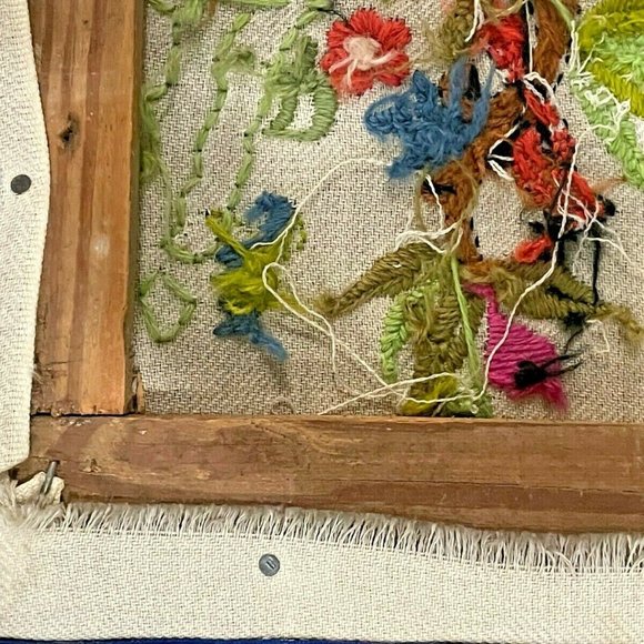 1973 Erica Wilson's Ecology Tree Embroidered Framed Wall Art No 7334 - Picture 4 of 8